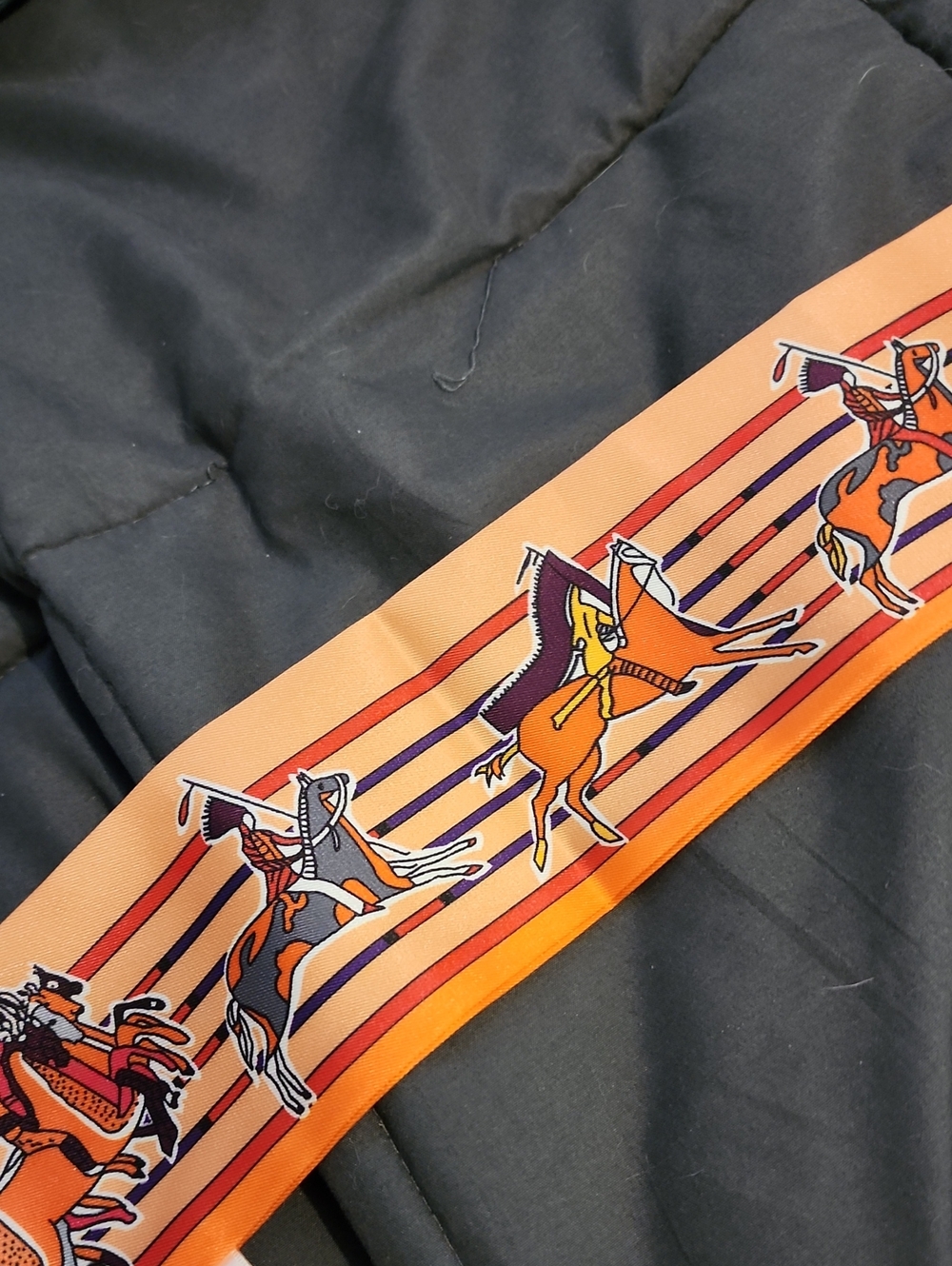 Authentic Hermes Paris Twilly Silk Skinny Scarf Made In France - Picture 2 of 6